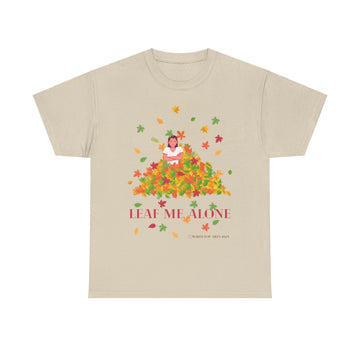 Leaf Me Alone Unisex Short Sleeve Cotton Tee Shirt By Whitetop Arts