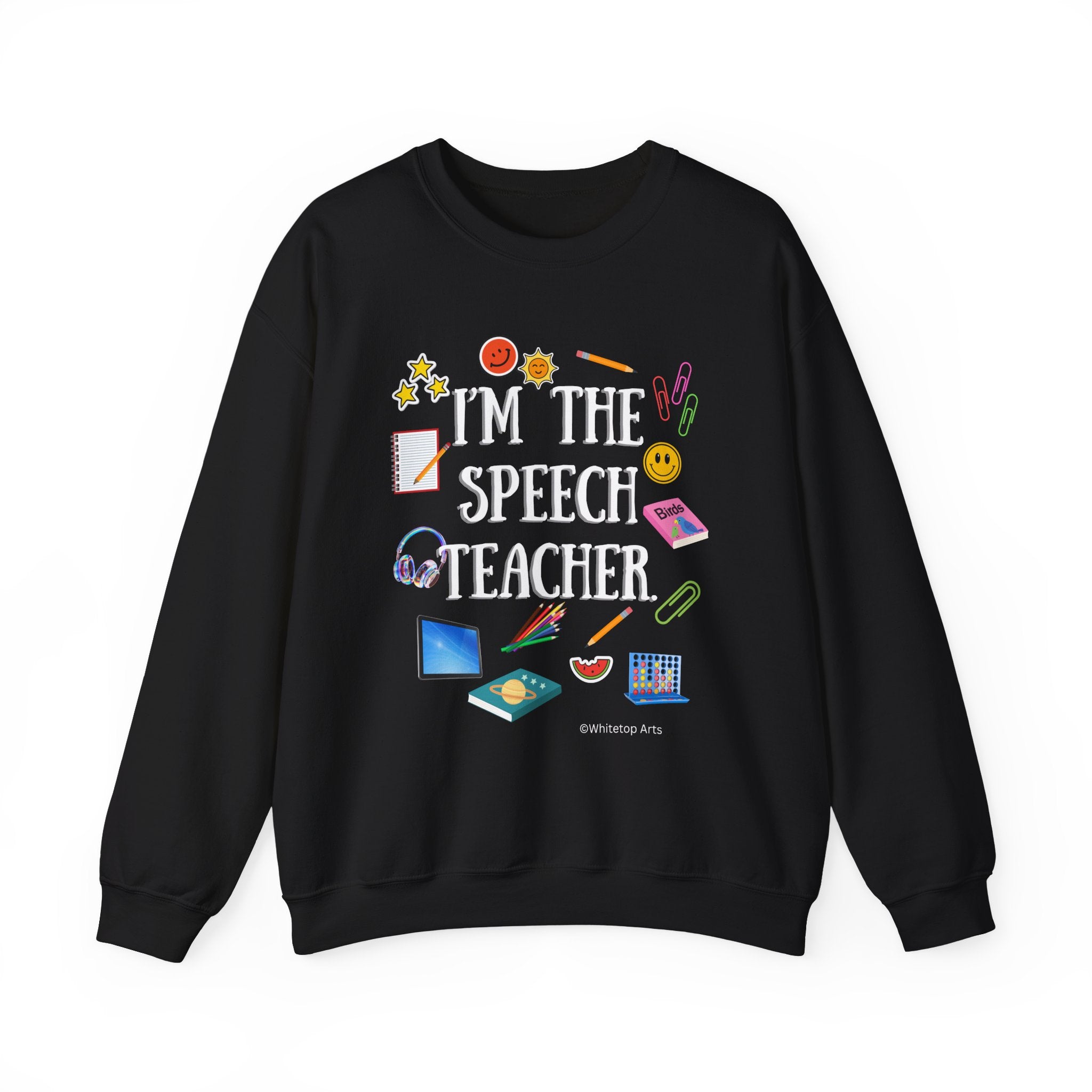 I'm The Speech Teacher Unisex Crewneck Sweatshirt Speech Therapist Speech Pathologist Matching Team Shirts Cute Comfortable