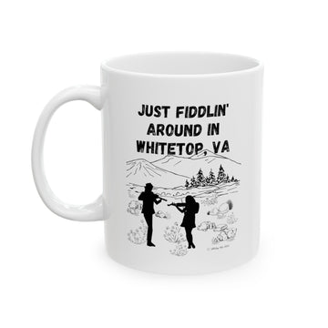 Just Fiddlin' Around In Whitetop Ceramic Mug 11oz Whitetop Arts