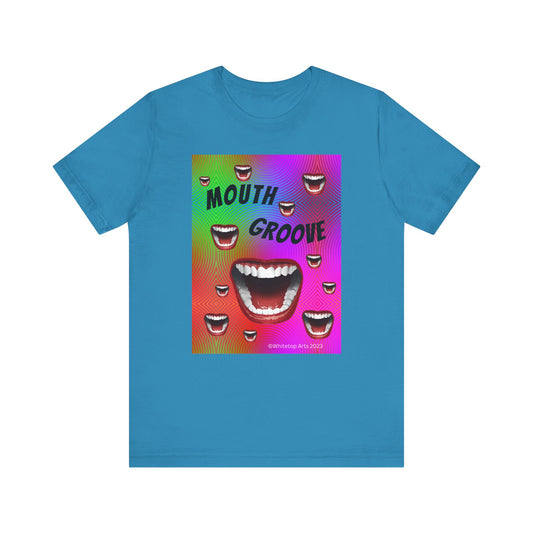 Mouth Groove Psychedelic Colors Groovy Unisex Jersey Short Sleeve Tee Shirt Whitetop Arts