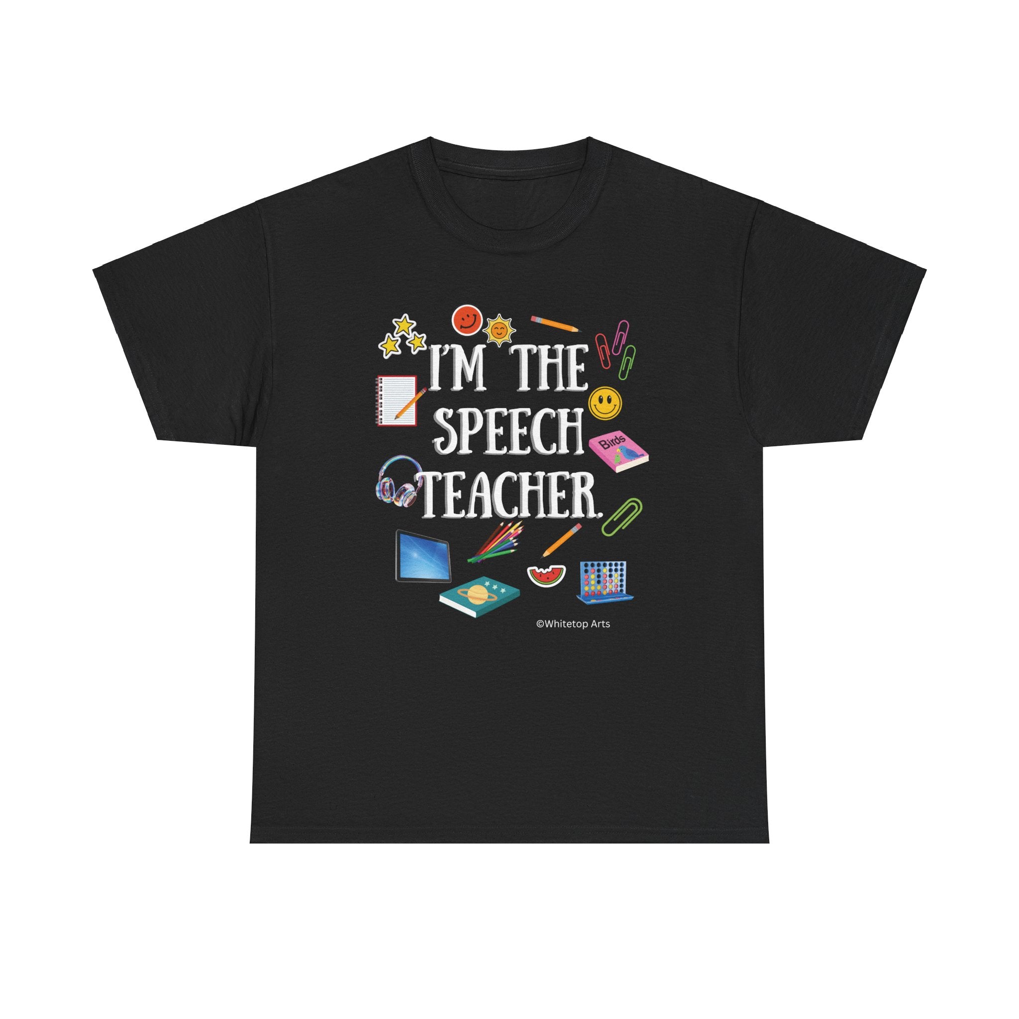 I'm The Speech Teacher Unisex Cotton  Short Sleeve Tee Shirt Speech Pathologist Classroom School Teacher Team Shirts