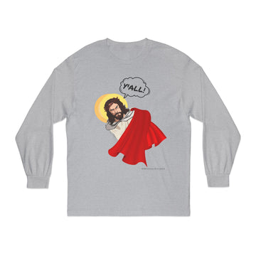 Angry Jesus Unisex Classic Long Sleeve T-Shirt Religious Irreverent Funny Southern