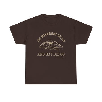 The Mountains Called and So I Did Go Short Sleeve Cotton Tee Shirt Original Design By Whitetop Arts