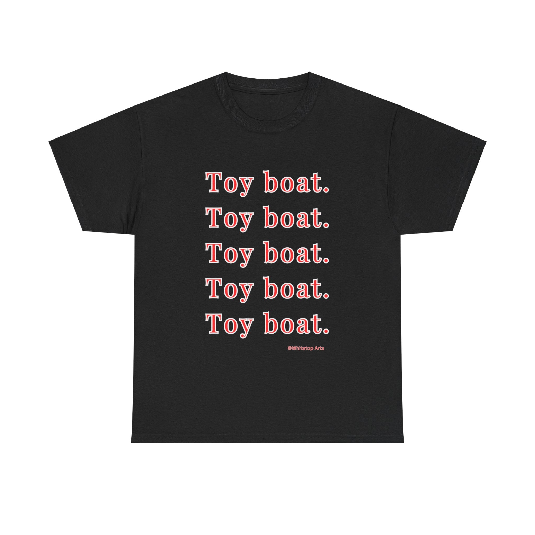 Tongue Twister Toy Boat Unisex Short Sleeve Cotton Tee Shirt, Shirt for Speech Pathologists, Teachers, ESL, Funny Gift, Conversation Starter