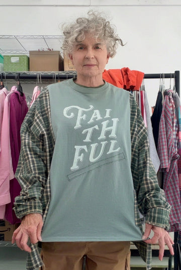 FAITH Cotton Shirt + Tee Upcycled Long Sleeve Shirt